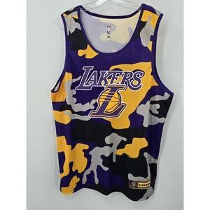 Los Angeles Lakers Tank Mens XL Polyester Purple Gold Camo NBA